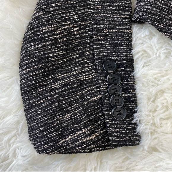 Vince Camuto One Button Black Metallic Blazer Sz 8 - Picture 7 of 12